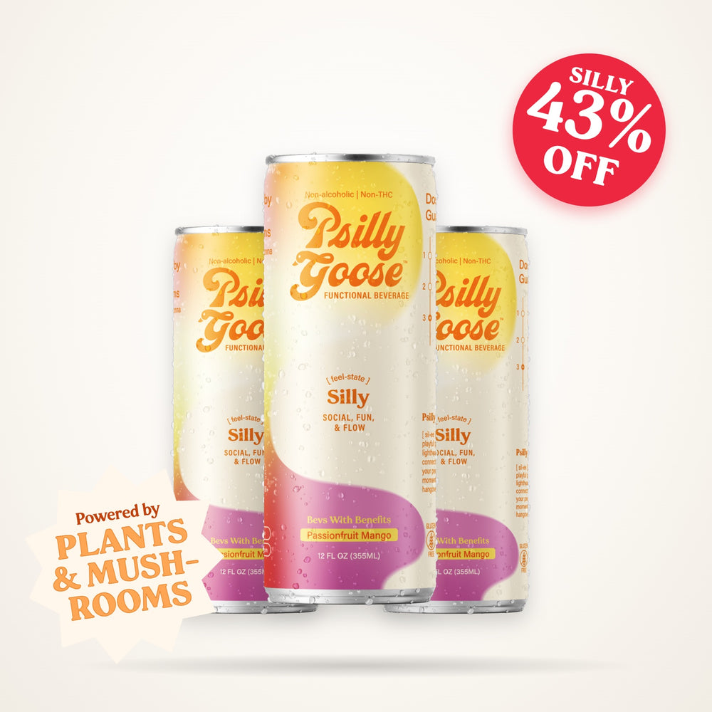 Three cans of Psilly Goose Silly, 43% off